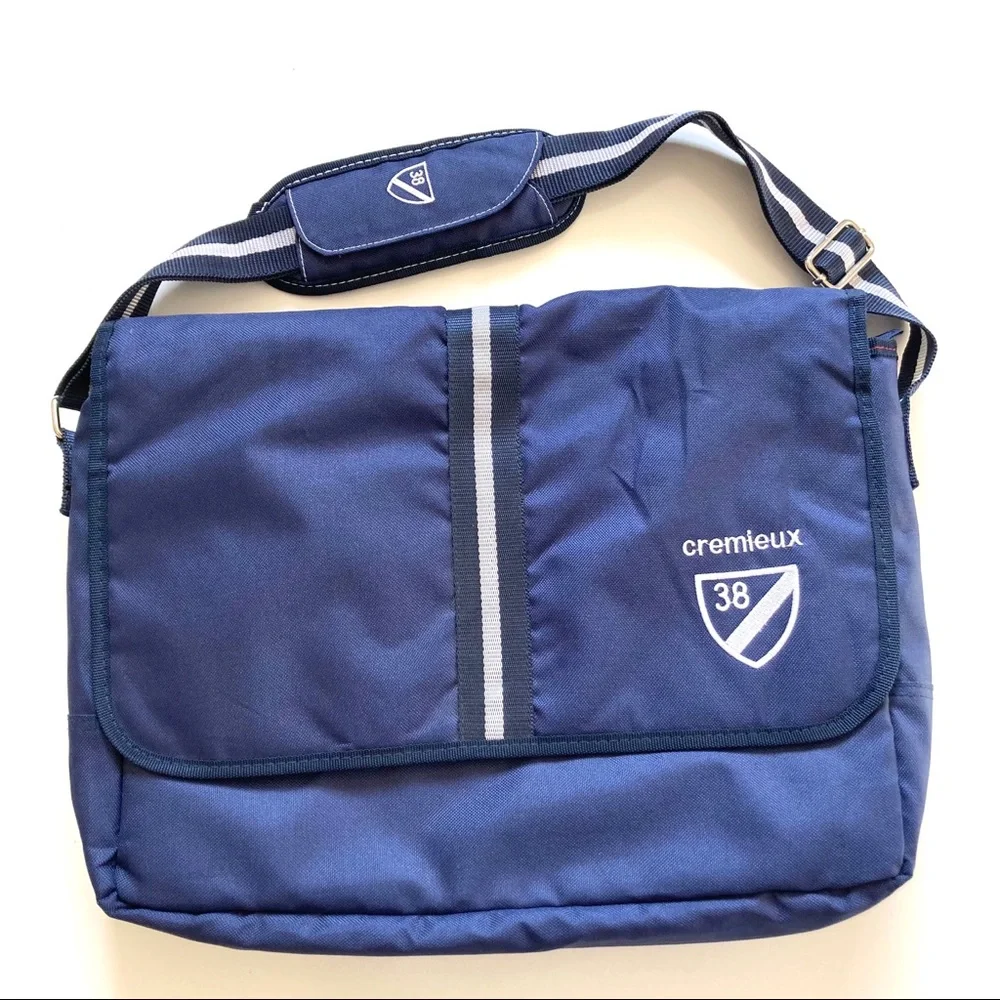 Cremieux 38 Messenger Laptop Bag Navy Blue
